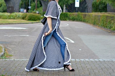 Wearing Dodo Bar Or maxi wrap dress over jeans as Duster coat on RetroChicMama - Fashion over 40 & getting the most from your wardrobe