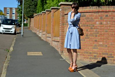 The Perfect Pinstriped Shirt Dress