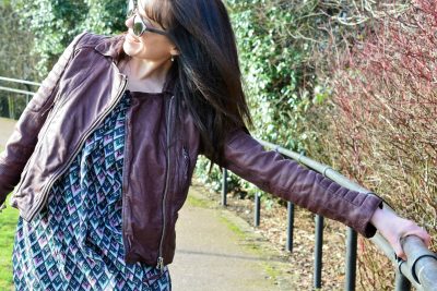 AllSaints oxblood biker jacket